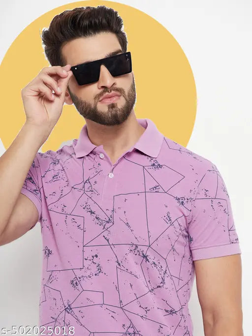 Relane Men's Printed Polo Tshirt