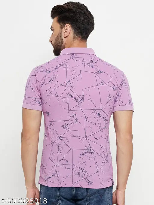 Relane Men's Printed Polo Tshirt